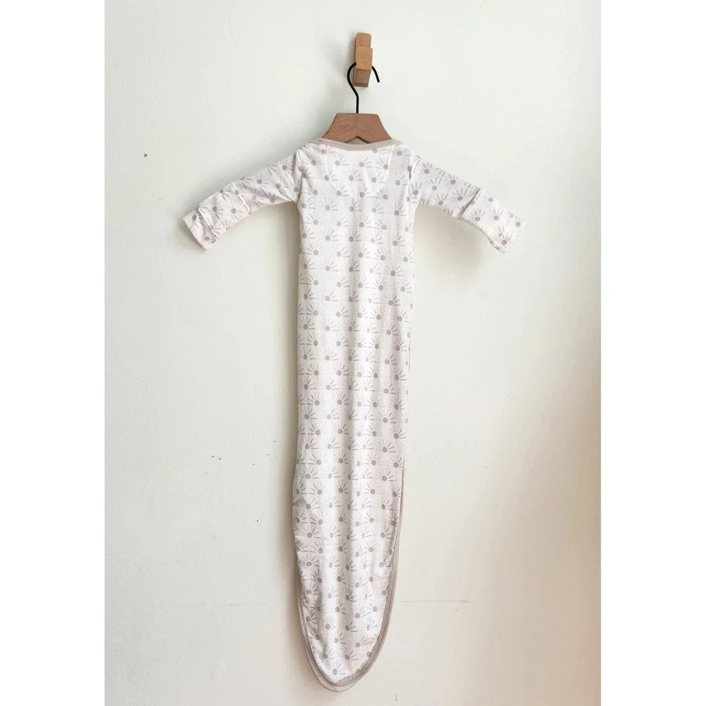 Copper Pearl Sleep Gown Baby 0-4M Cream Tan Sunburst Kimono Snap Gown Neutral
